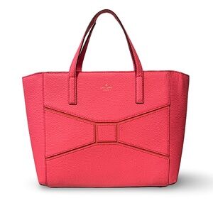 Kate Spade Pink Tote Bag with Bow Accent Purse With Feet